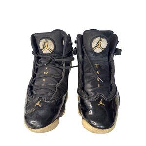Rare Nike Air Jordan Retro 6 Rings Sneakers Black/Gold Speckle Mens Size 9 Pre-O